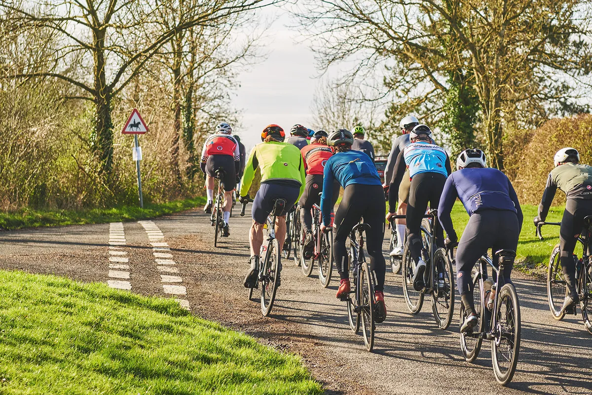 A group of cyclists during the 2024 event at Droitwich CC